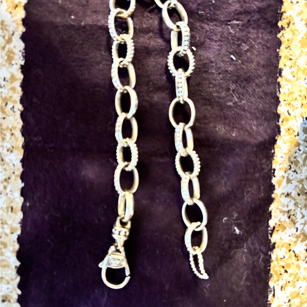 Lagos - size 8 Elegant Silver Chain Bracelet - Picture 3 of 5